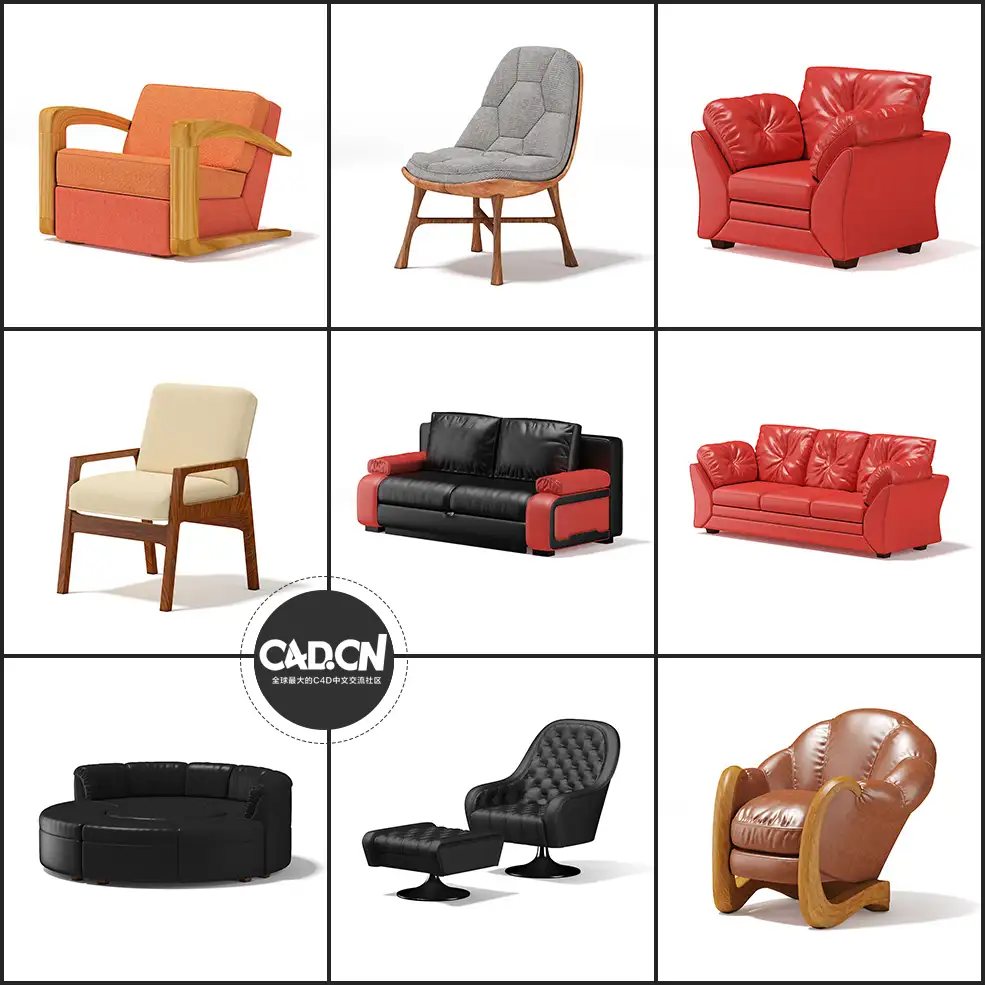 22套现代家具沙发C4D模型合集 Furniture - C4D之家 - 未命名-1.jpg