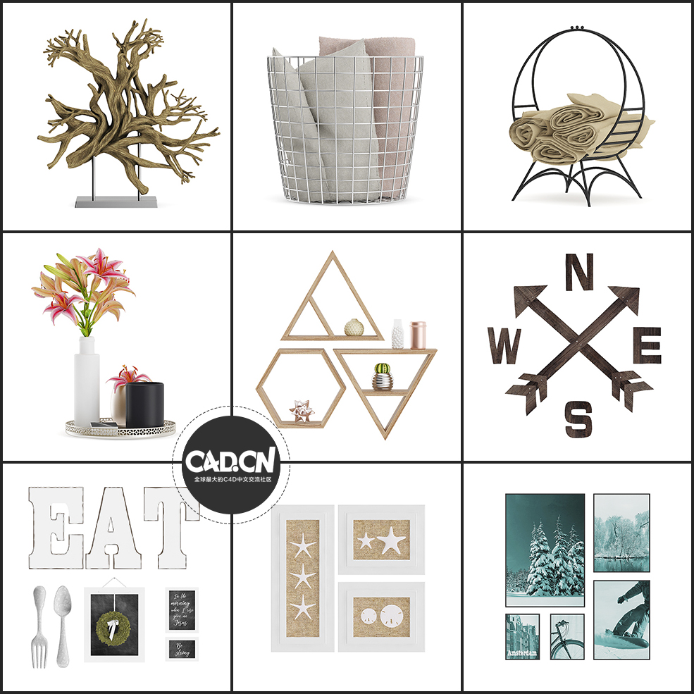 21套室内装饰品C4D模型合集 DECORATIONS - C4D之家 - 未命名-2.jpg