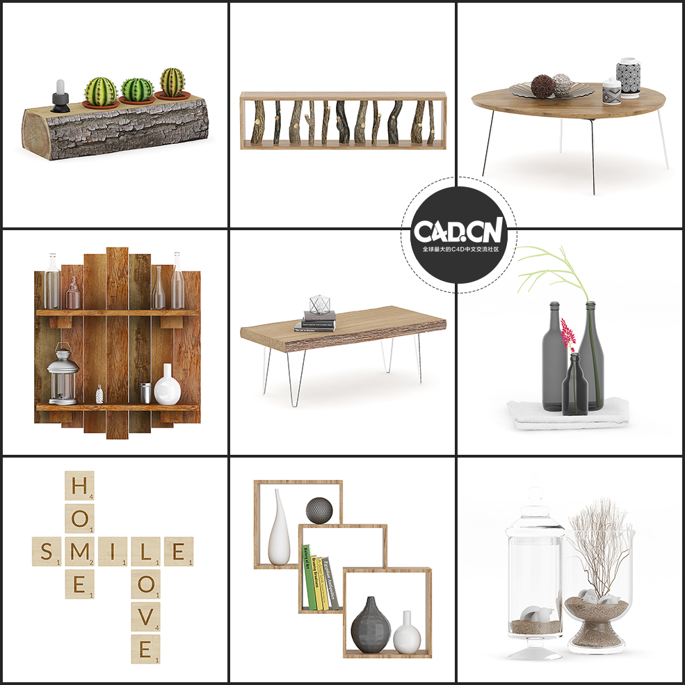 21套室内装饰品C4D模型合集 DECORATIONS - C4D之家 - 未命名-1.jpg