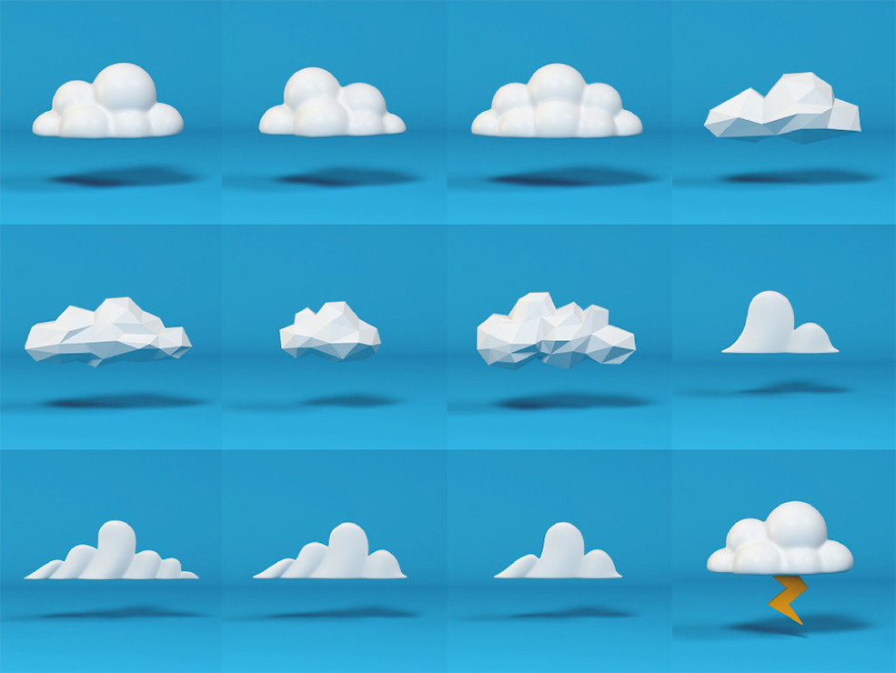 24个低面卡通云朵C4D模型预设合集 cloud pack - C4D之家 - Snip20190114_2-拷贝.jpg