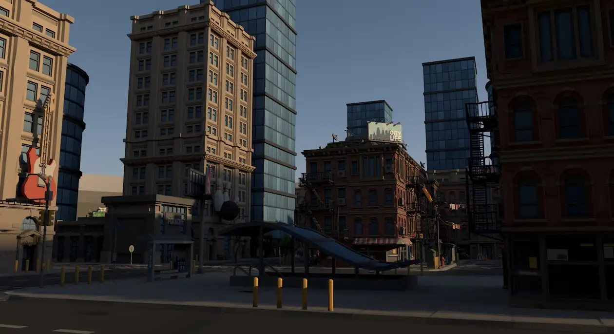 低面现代城市楼房C4D模型 POLYGON - City Pack Low-poly 3D model