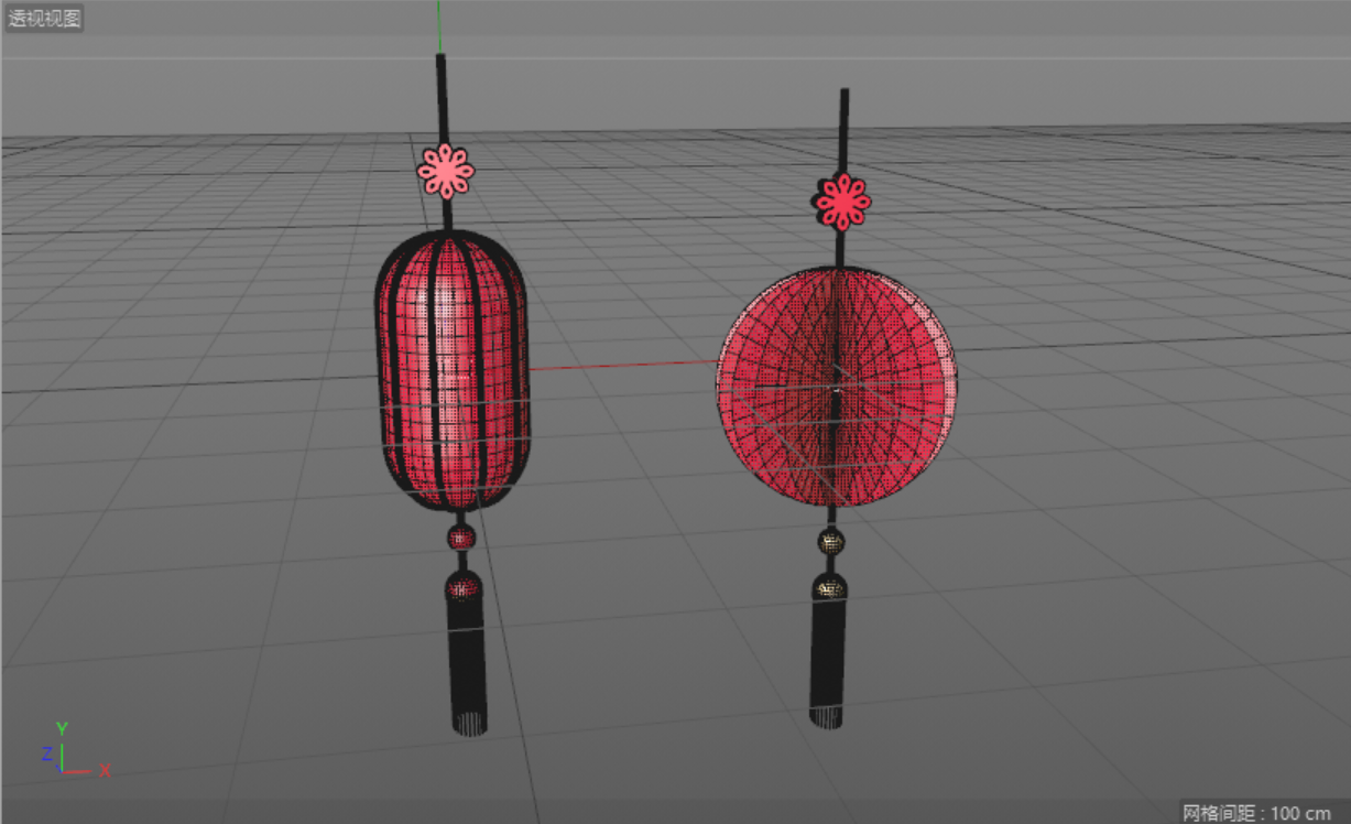 两款C4D灯笼
