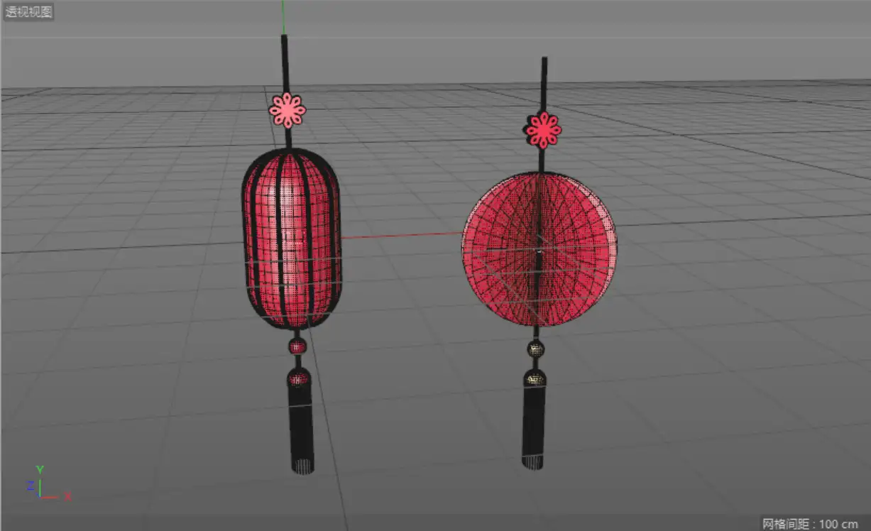 两款C4D灯笼