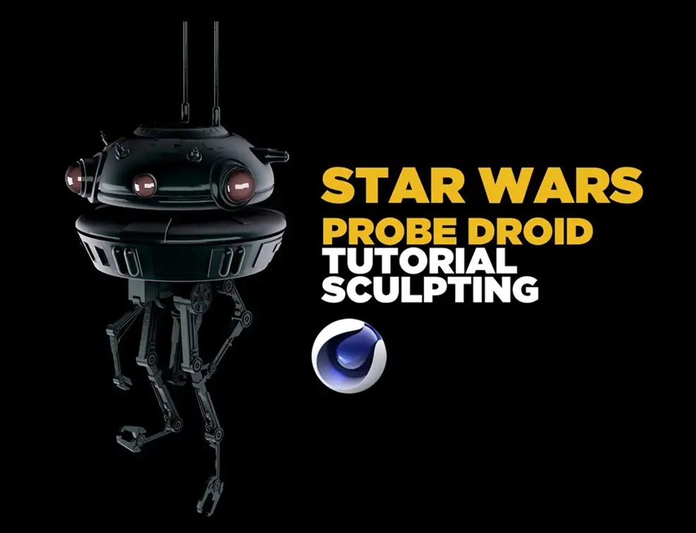 C4D制作星球大战机器人建模视频教程
