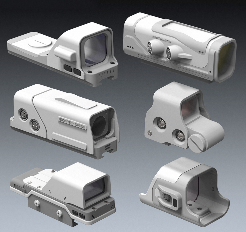 6个枪械瞄准镜3D模型 Optics Kit – Square Format - C4D之家 - OpticsKIT-GumroadCover.jpg