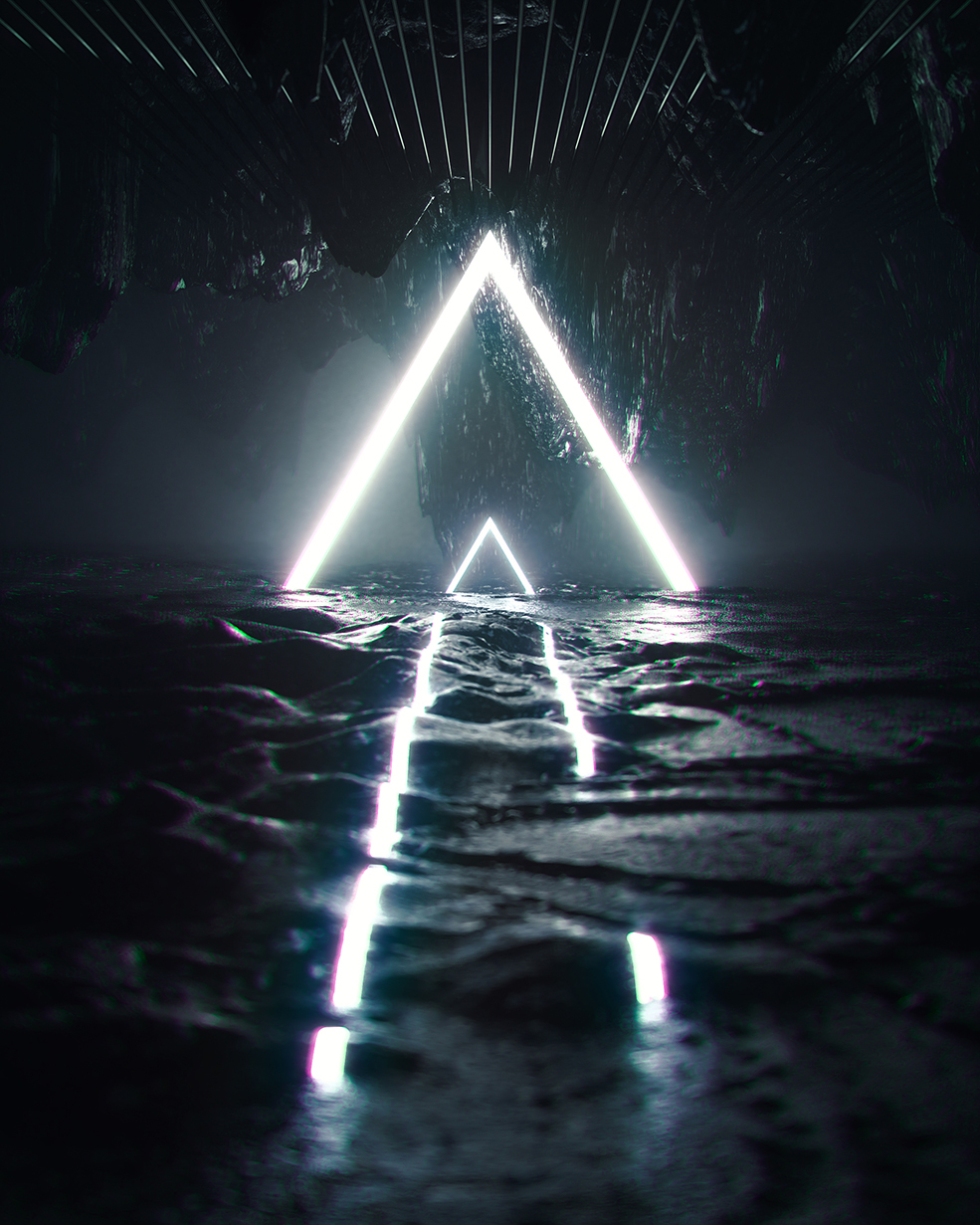 C4D工程第705季：溶洞中的发光物体创意C4D工程 C4D Project[Cinema4D - Octane]