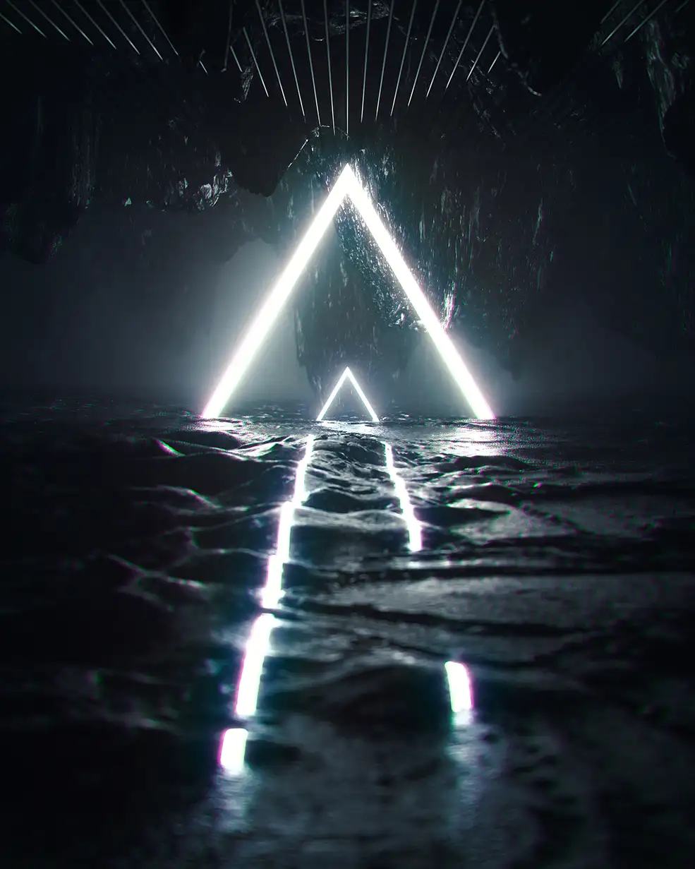 C4D工程第705季：溶洞中的发光物体创意C4D工程 C4D Project[Cinema4D - Octane]