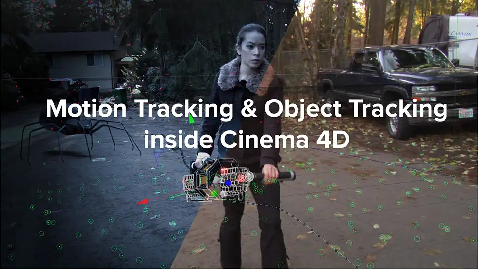 C4D摄像机跟踪反求合成教程 Motion Tracking & Object Tracking inside
