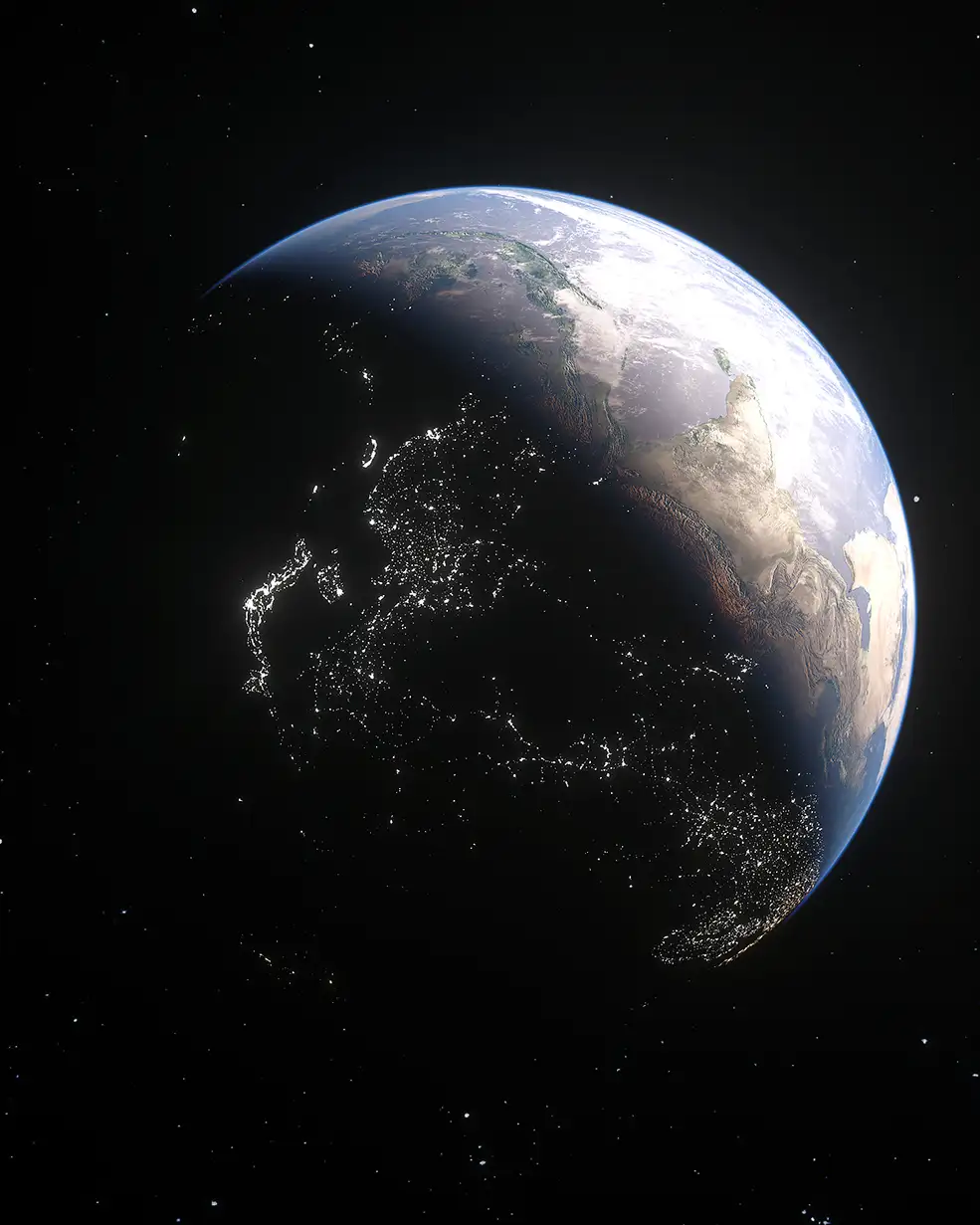 C4D工程第713季：太空地球C4D工程 C4D Project[Cinema4D - Octane] - C4D之家 - [13-01-19]---Earth.jpg