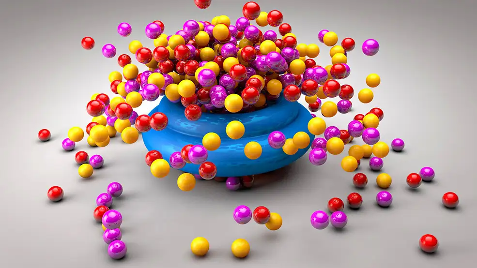 C4D布袋里喷发出的七彩球动画工程