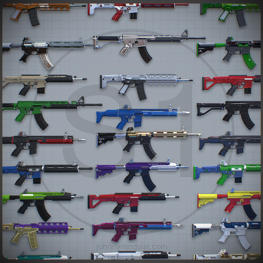 74款步枪3D模型 Flippednormals – Build A Gun