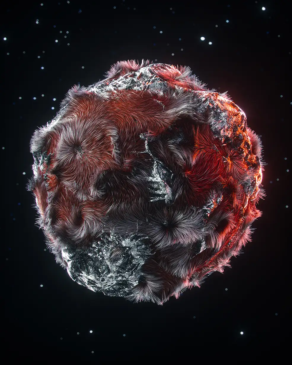 C4D工程第723季：石头上的毛发动画C4D工程 C4D Project[Cinema4D - Octane] - C4D之家 - [26-01-19]---Fluffy.jpg