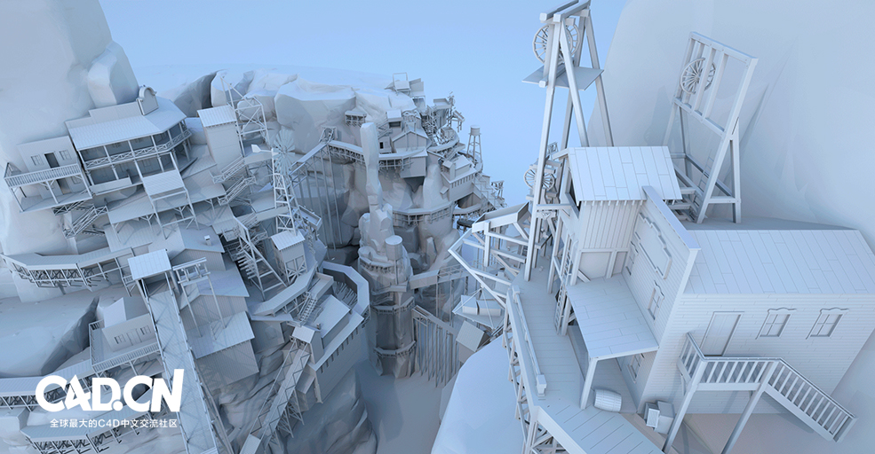 西部蛮荒地区峡谷木屋楼房3D模型 Kitbash3D – Wild West - C4D之家 - pablo-carpio-wildwest-kitbash-steps-pablocarpio.jpg