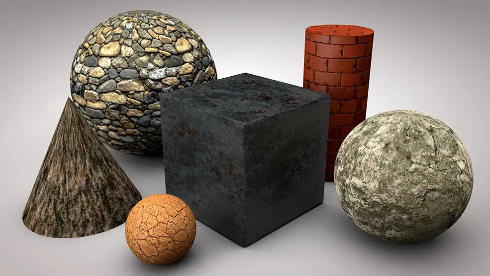 石头地面砖墙C4D材质 Diffuse Bump Specular and Normal Texture