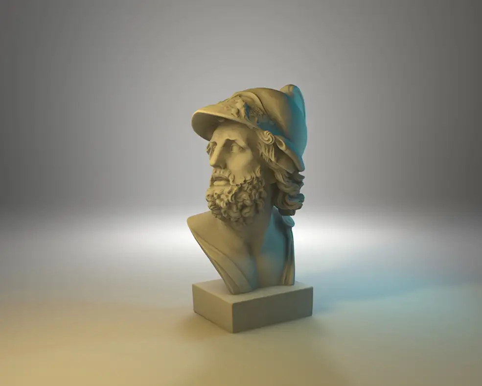 C4D石膏人像模型渲染工程
