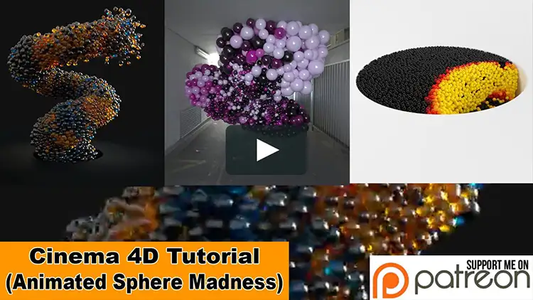 C4D球体动画教程 Animated Spheres Madness (Cinema 4D Tutorial)
