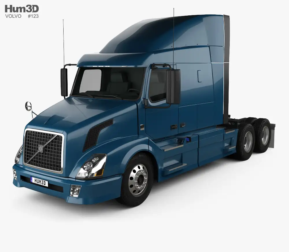 沃尔沃牵引车 卡车C4D模型 Volvo VAH (630) Tractor Truck 2012