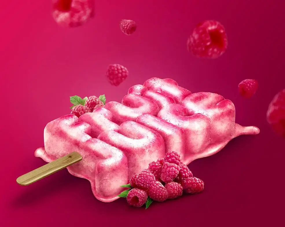 C4D+PS制作红莓雪糕广告教程 Advertising visual in Photoshop and Cinema 4D