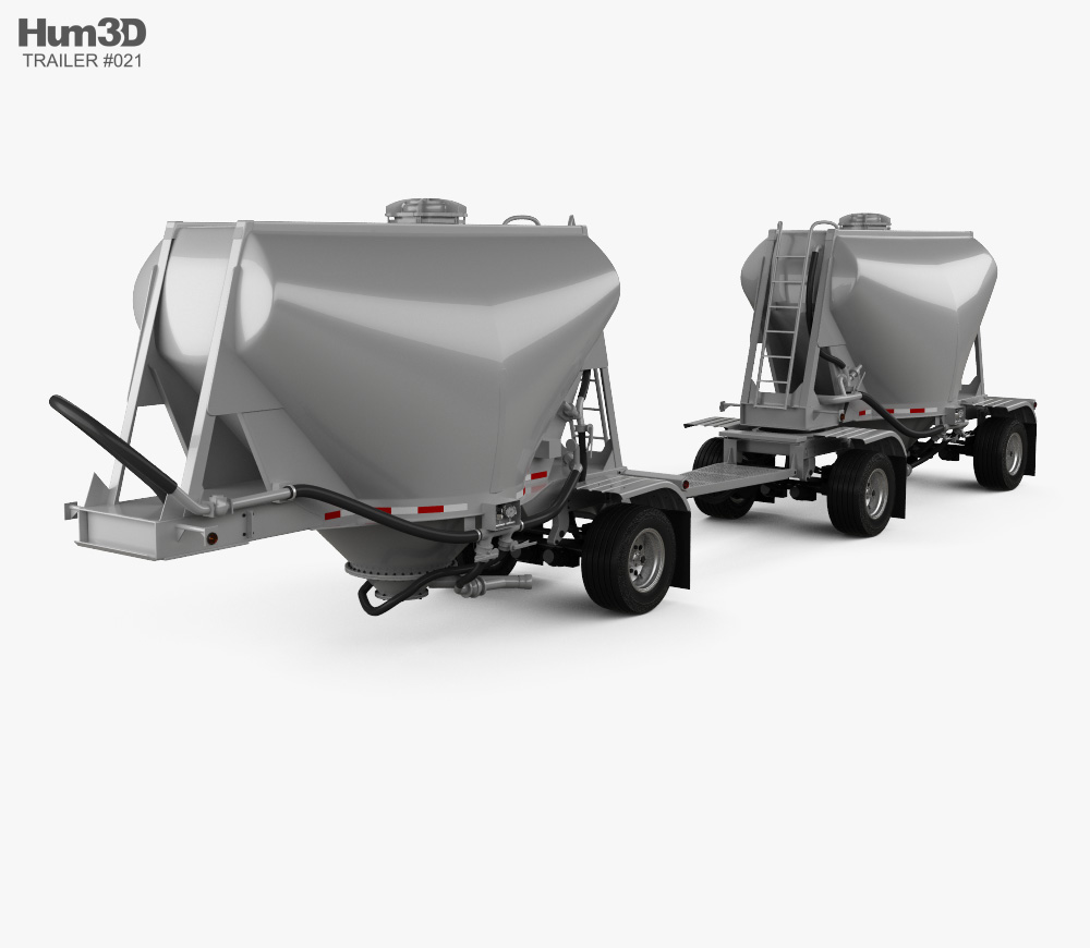 Beall 550干散货双拖车车厢模型 Beall 550 Dry Bulk Double Trailer 2016