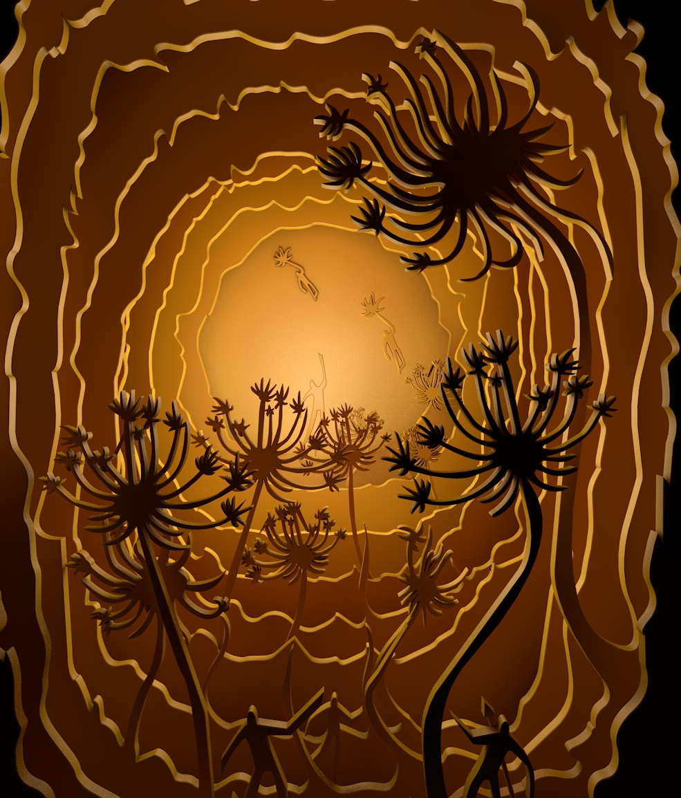 C4D花卉蒲公英剪贴画模型工程