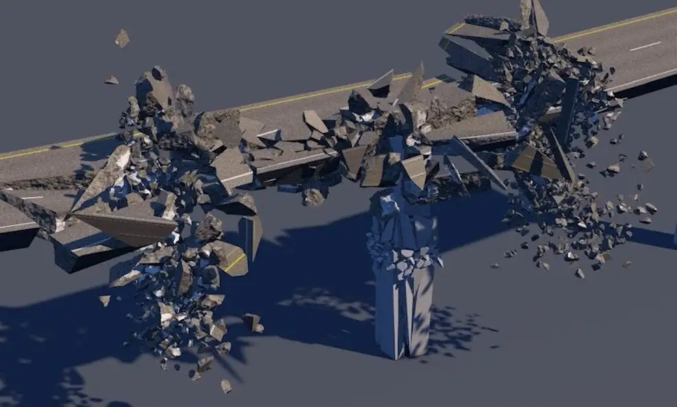 C4D不借助插件制作炸裂的桥梁教程（含工程文件）