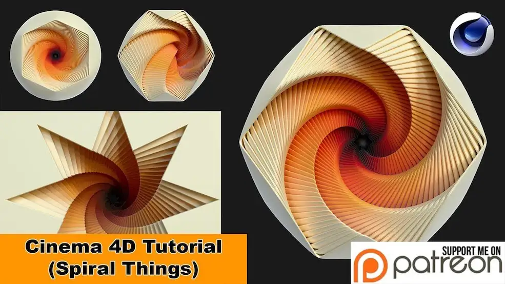 C4D制作螺旋动画教程 Spiral Things (Cinema 4D Tutorial)