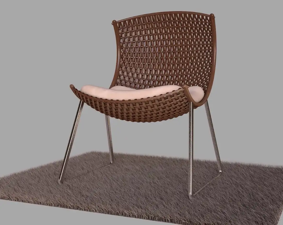 C4D编织的藤椅建模视频教程 Cinema 4d Tutorial Modelling Chair