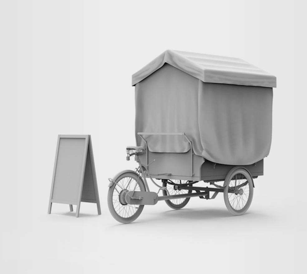 咖啡售货自行车C4D模型 coffee vending bike 3d model - C4D之家 - coffee-vending-bike-3d-model-1.jpg