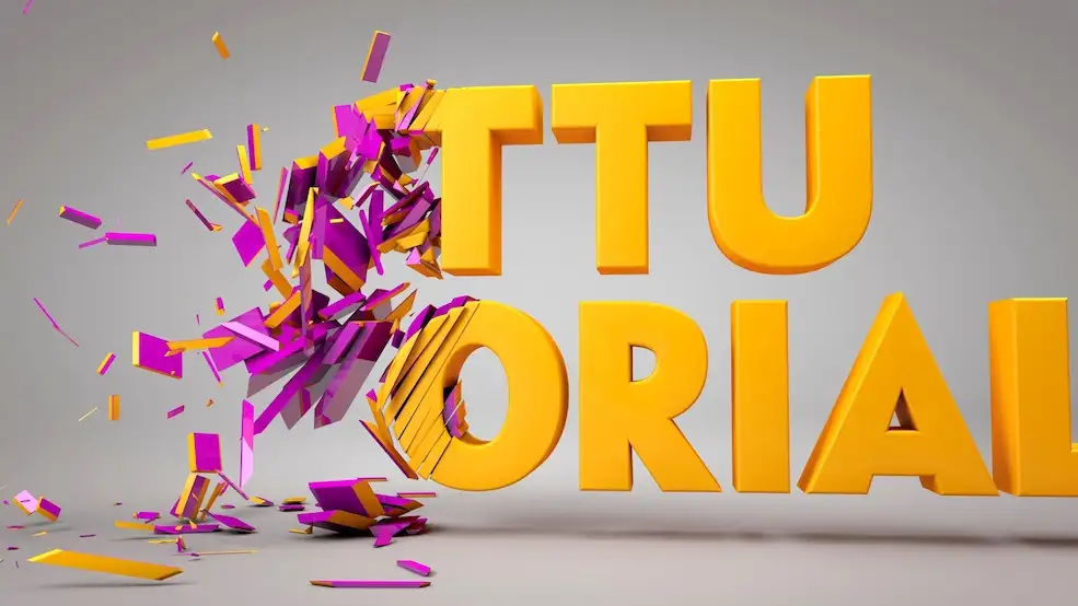 C4D立体文字破碎动画工程 Motion Graphics C4D Voronoi Fracture Slices