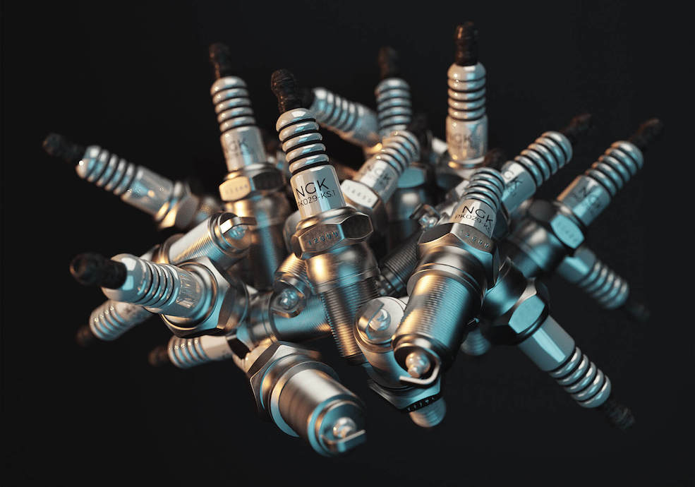 C4D Octane Render火花塞模型 CINEMA 4D 3D MODEL: SPARK PLUG