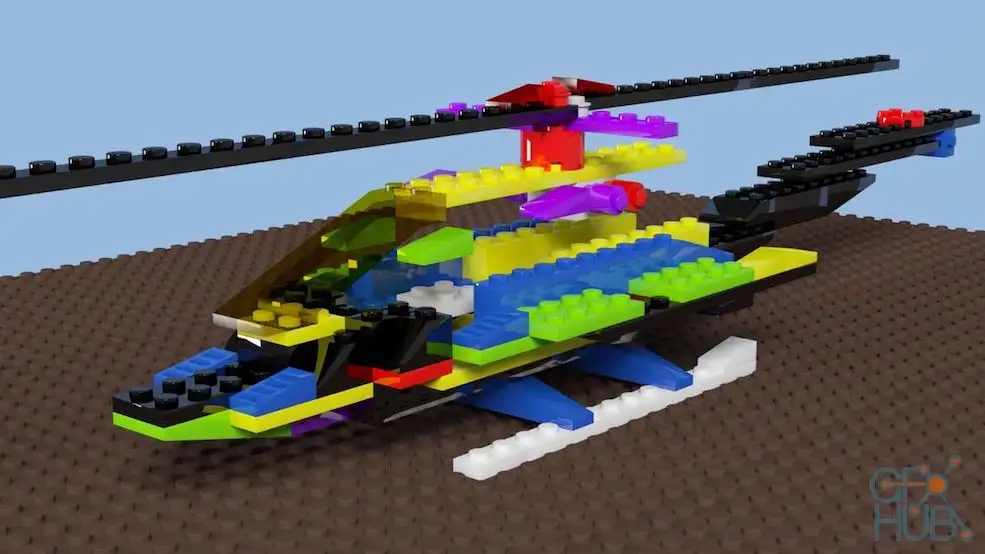 C4D制作乐高直升飞机教程 lego system creation - C4D之家 - 1540314684_lego-system-creation-with-cinema-4d-xpresso.jpg