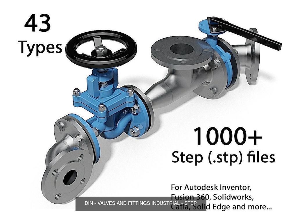 管道阀门3D模型(.stp) VALVES AND FITTINGS MULTI-PACK FOR PROCESS ENGINEERS