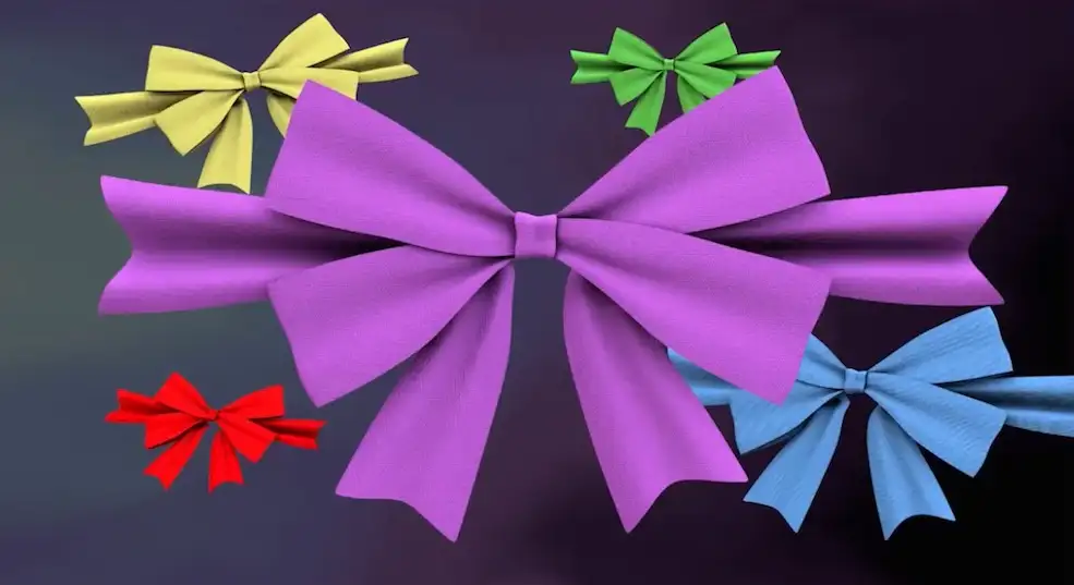C4D蝴蝶结建模视频教程 Modeling of bowknot