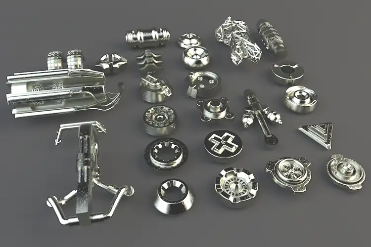 机械零件C4D模型 Pack of tech details 3D model