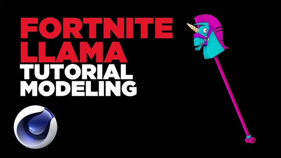 C4D卡通飞马法仗建模视频教程 fortnite llama tutorial cinema 4d