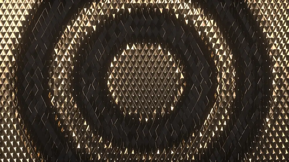 C4D Octane黄金鳞片翻转过渡动画效果