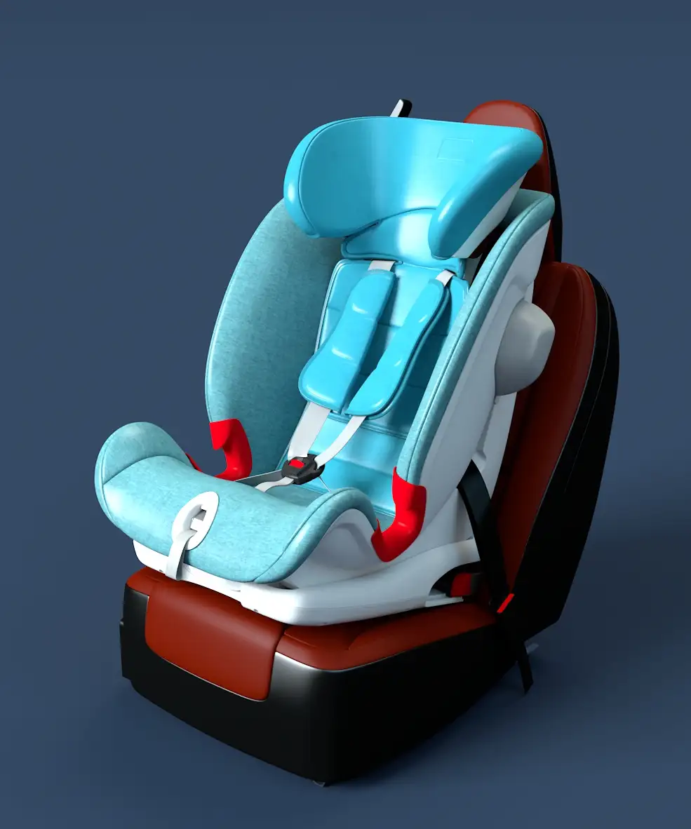 汽车儿童安全座椅C4D模型 Child Seat on Passenger Seat - C4D之家 - Untitled.jpg