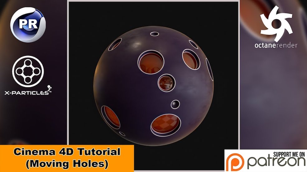 C4D制作移动的孔动画教程 Moving Holes (Cinema 4D Tutorial)