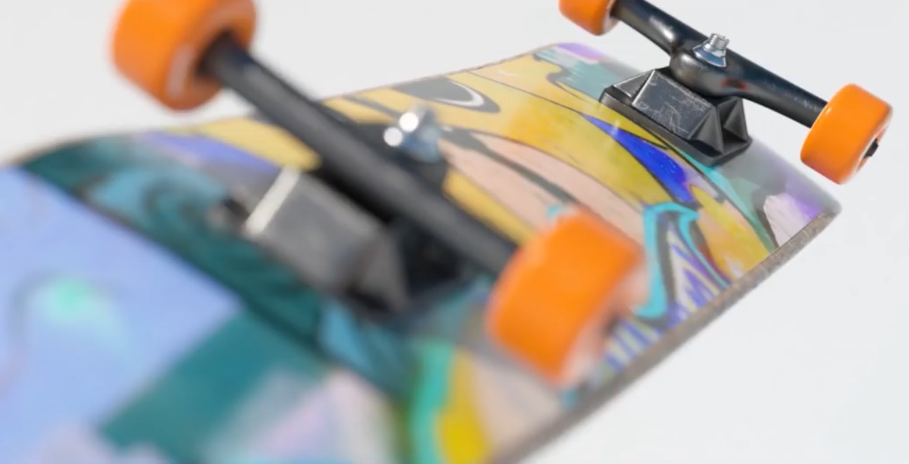 C4D滑板车建模渲染视频教程 Photorealistic Skateboard in 3 hours
