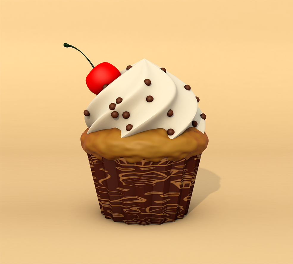 C4D纸杯蛋糕模型 Cake