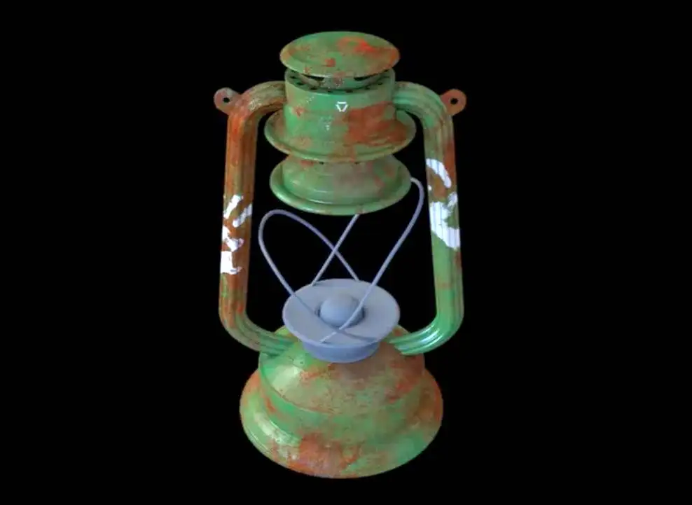 C4D+Substance Unfold3D制作生锈的马灯视频教程