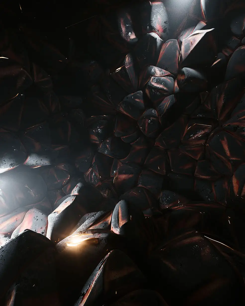 C4D Redshift黑色变体造型科幻工程 Lost