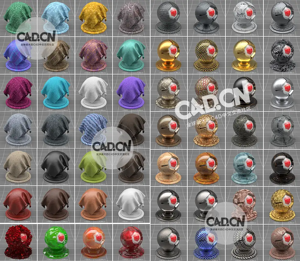 163组C4D Redshift渲染器4K材质预设包 - C4D之家 - 2.jpg