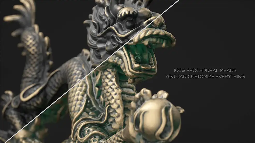 105组C4D Octane渲染器可编辑纹理贴图材质预设包 - C4D之家 - renderking_octane_texturepack3_dragon.jpg