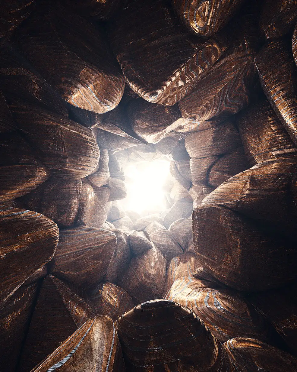 C4D Redshift科幻石头洞穴创意工程 Cave