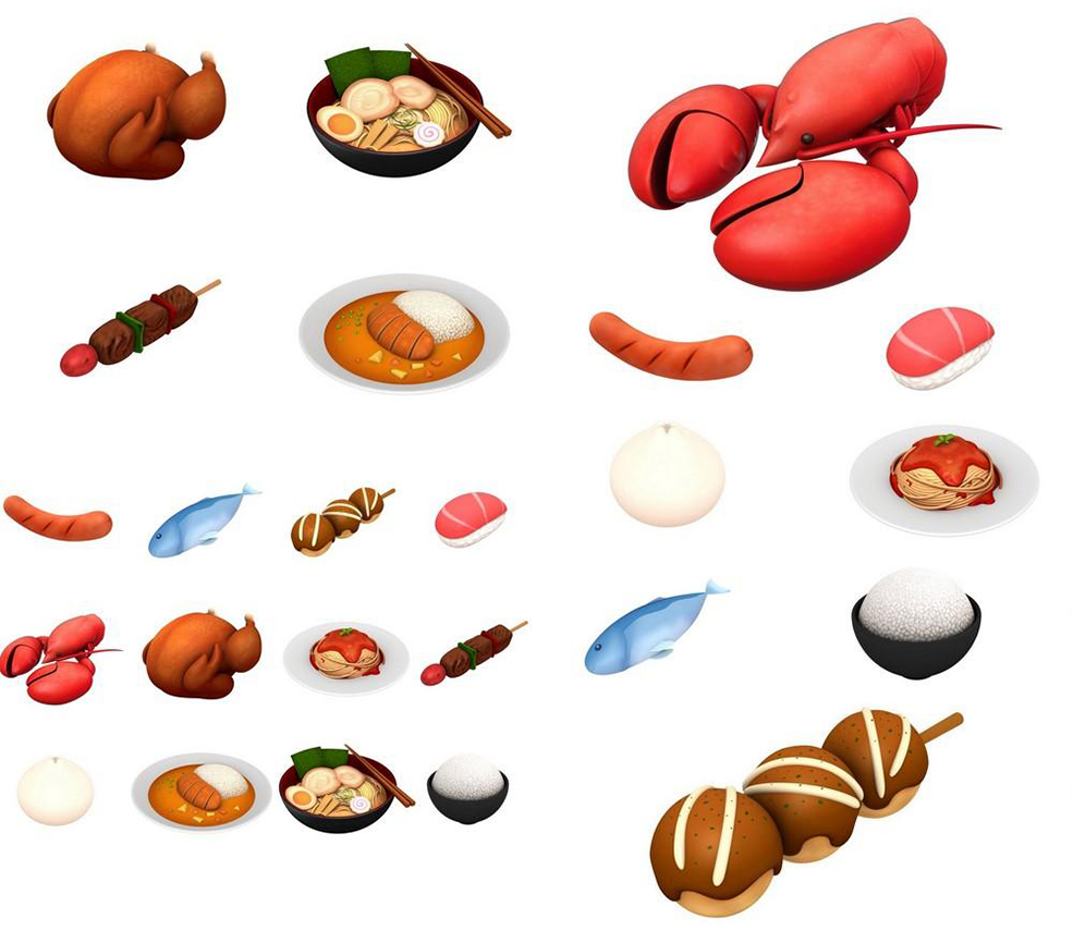 12个卡通食物3D模型 食物3D模型 Cgtrader – Cartoon Food Pack 2 3D model