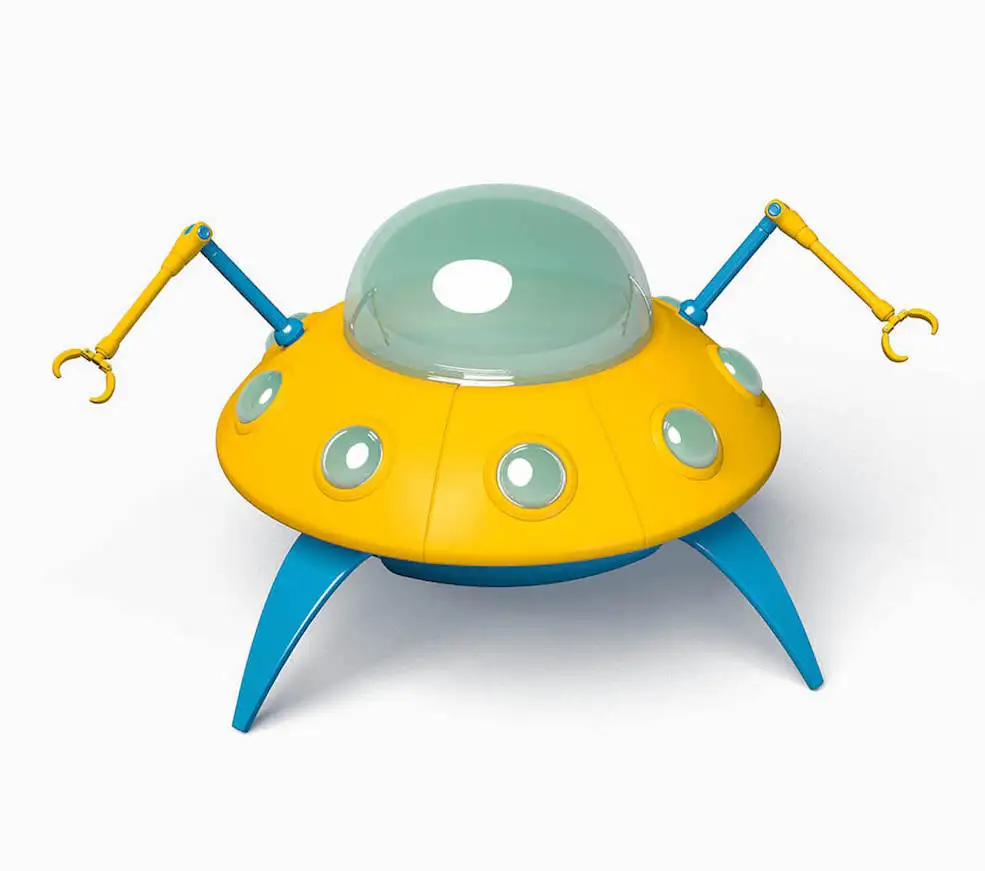 卡通UFO科幻飞船C4D模型 UFO Cartoon