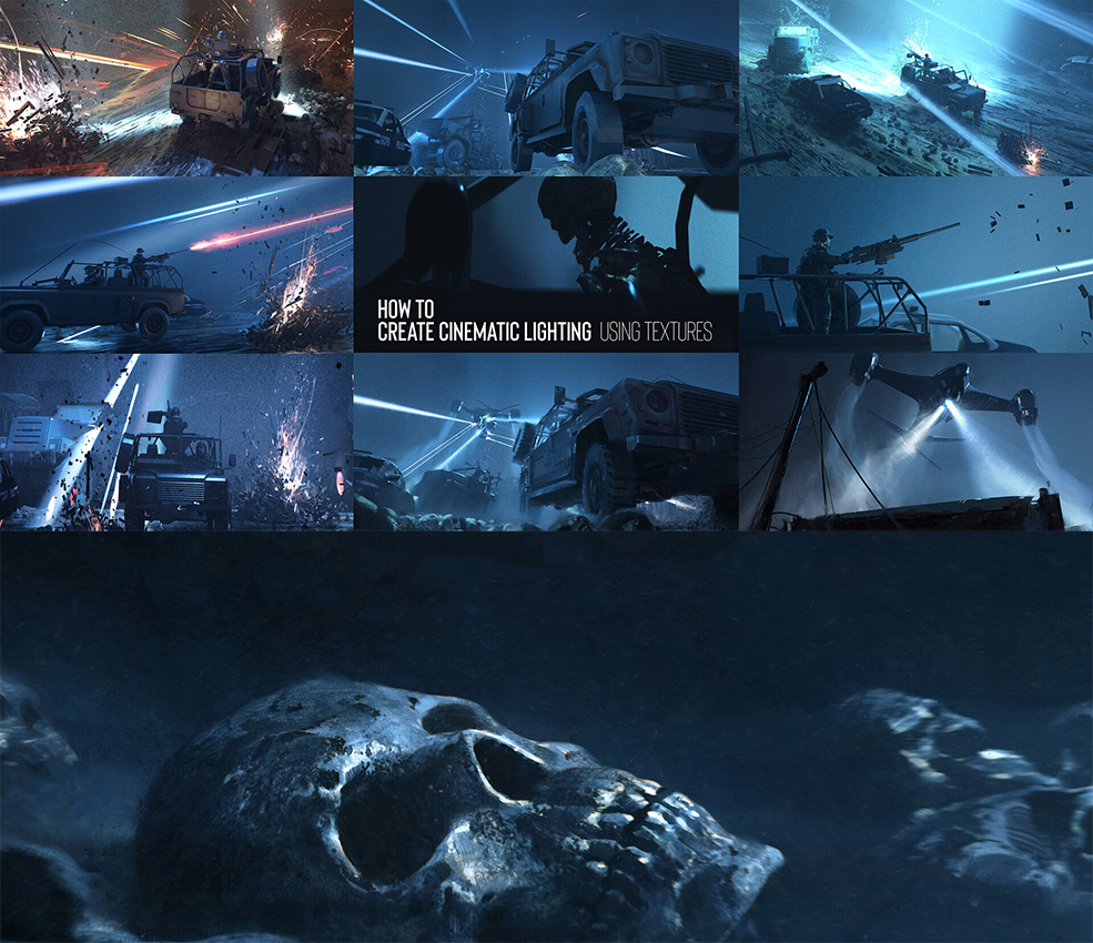 独立版Octane科幻战争场景动画贴图 How to Create Cinematic Lighting Using Textures