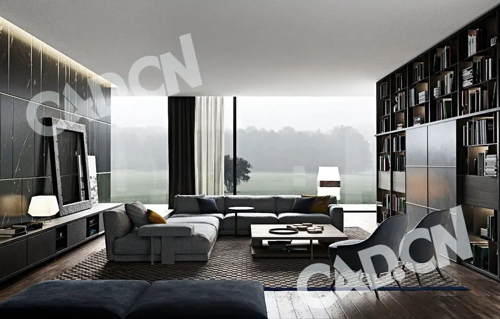 C4D室内渲染模型：别墅客厅C4D模型 BeInspiration 77 3D model