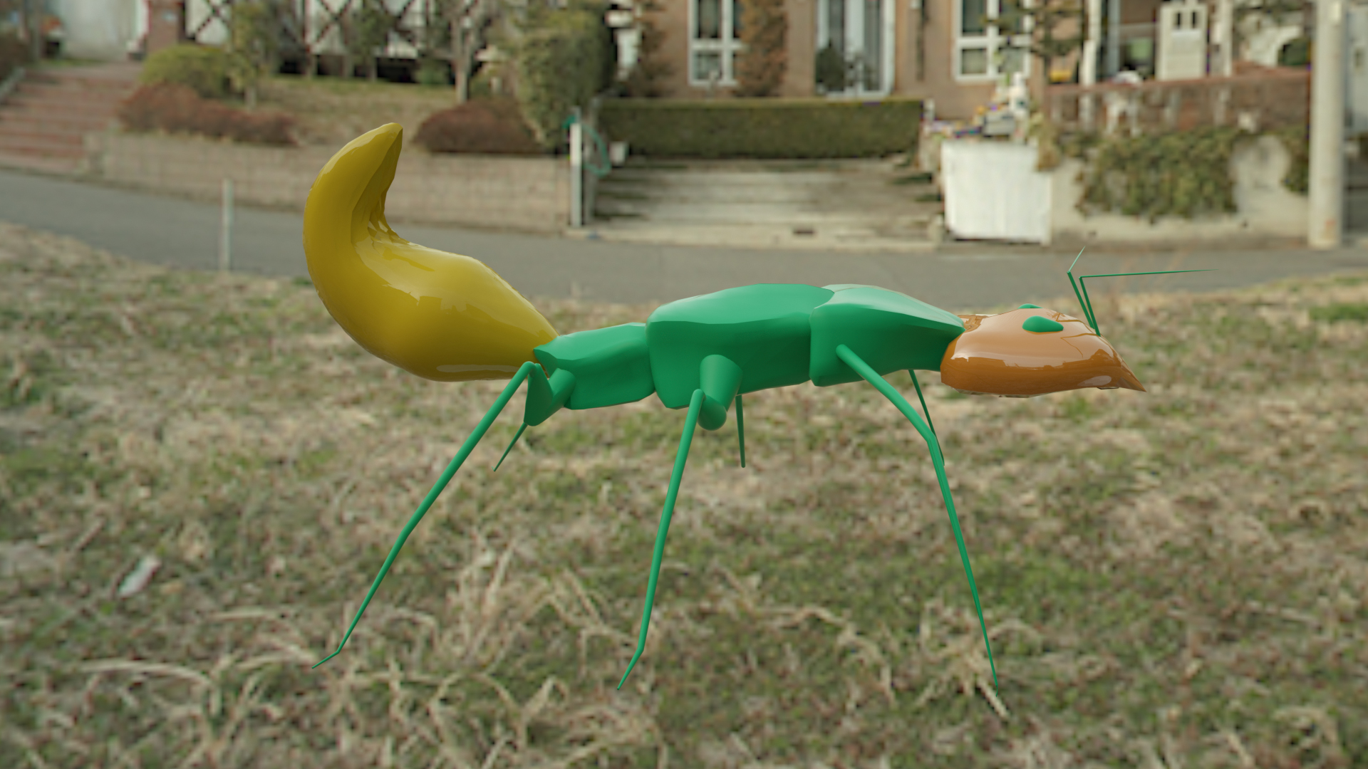 蚂蚁动物模型，已绑定好关节和刷好权重并做了动画，可直接自行K帧动画 - C4D之家 - 蚂蚁渲染图.jpg